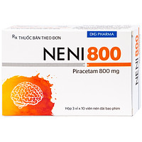 Viên nén Neni 800 DHG dùng để chữa các triệu chứng như chóng mặt, nhức đầu, và mê sảng nghiêm trọng (3 vỉ x 10 viên).
