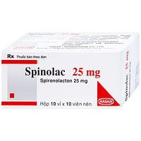 Spinolac 25mg Hasan trị phù do suy tim sung huyết (10 vỉ x 10 viên thuốc)