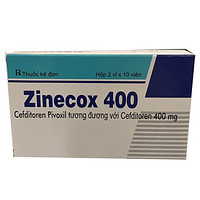 Zinecox 400 Maxim là thuốc dùng để chữa viêm amidan và viêm họng cấp (2 vỉ x 10 viên)