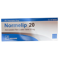 Normelip 20 Square thuốc làm giảm cholesterol toàn phần (hộp 2 vỉ x 10 viên)