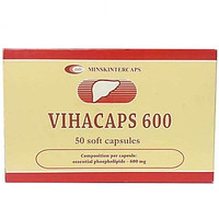 Vihacaps 600 Minskintercaps giúp cải thiện các triệu chứng liên quan đến bệnh gan (5 vỉ x 10 viên)