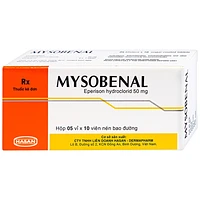 Viên nén Mysobenal 50mg Hasan giúp làm giảm triệu chứng tăng trương lực cơ (5 vỉ x 10 viên)
