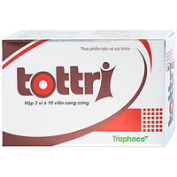 Tottri Traphaco, dạng viên uống, giúp hỗ trợ thu nhỏ các búi trĩ (3 vỉ x 10 viên)