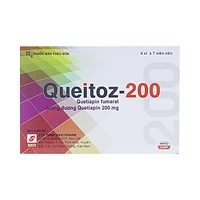 Queitoz-200 Davipharm thuốc điều trị tâm thần phân liệt (4 vỉ x 7 viên)