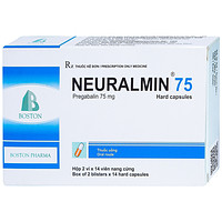 Viên nang cứng Neuralmin 75 Boston Pharma dùng cho điều trị đau thần kinh, động kinh và rối loạn lo âu (2 vỉ x 14 viên)