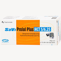 Savi Prolol Plus HCT 5/6.25 giúp quản lý tình trạng tăng huyết áp (3 vỉ x 10 viên)