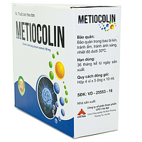 Dung dịch uống Metiocolin 100mg CPC1 Hà Nội dùng cho trẻ chậm phát triển trí tuệ (4 vỉ x 5 ống x 10ml)
