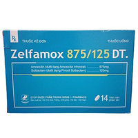 Zelfamox 875/125 DT (14 viên) dùng để chữa viêm tai giữa và viêm họng.