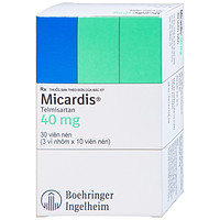 Viên nén 40mg Micardis Boehringer dùng để điều trị tăng huyết áp vô căn (3 vỉ x 10 viên)