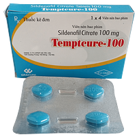 Temptcure-100 Gracure dùng để điều trị rối loạn cương dương (1 vỉ x 4 viên)