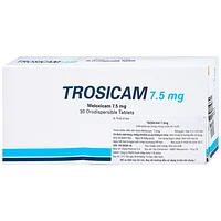 Trosicam 7.5mg Alpex Pharma là thuốc dùng để điều trị viêm đau xương khớp (3 vỉ x 10 viên)