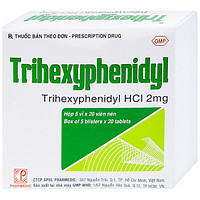 Trihexyphenidyl Pharmedic dùng hỗ trợ điều trị hội chứng Parkinson (5 vỉ x 20 viên)