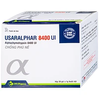 Usaralphar 8400 UI Usarichpharm được sử dụng để điều trị phù nề sau chấn thương và tổn thương mô mềm (30 gói x 1g)