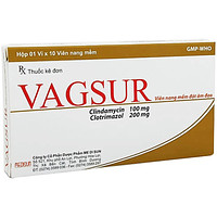 Sản phẩm Vagsur Medisun dạng viên nén (1 vỉ x 10 viên) dành cho điều trị nấm âm đạo