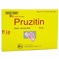 Viên nhai Pruzitin 5mg của Khaphaco dùng để điều trị táo bón (3 vỉ x 10 viên)