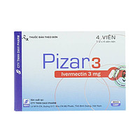 Viên nén Pizar-3 DaViPharm dùng để điều trị các bệnh nhiễm trùng do ký sinh trùng, giun chỉ (1 vỉ x 4 viên)
