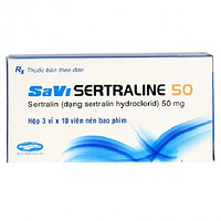 Savi Sertraline 50 thuốc trị trầm cảm và rối loạn hoảng sợ (3 vỉ x 10 viên)