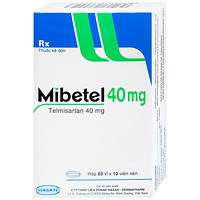 Viên nén Mibetel 40mg Hasan giúp điều trị tăng huyết áp (3 vỉ x 10 viên)