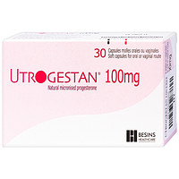 Thuốc Utrogestan 100mg Besins dùng để bổ sung nội tiết tố trong các bệnh lý sản phụ khoa (2 vỉ x 15 viên)