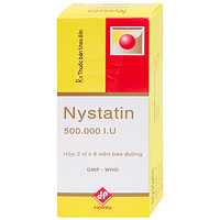 Nystatin 500.000I.U Vidipha dùng để ngăn ngừa và chữa trị nhiễm nấm Candida (2 vỉ x 8 viên)