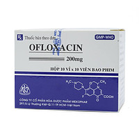 Thuốc Ofloxacin 200mg Mekophar dùng để điều trị nhiễm khuẩn (10 vỉ x 10 viên)