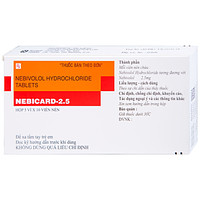 Viên nén Nebicard 2.5 Torrent dùng để điều trị bệnh cao huyết áp (5 vỉ x 10 viên)