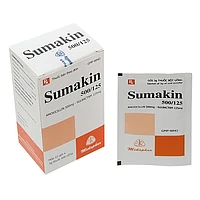 Bột pha uống Sumakin 500/125 Mekophar dùng để điều trị viêm tai giữa, viêm xoang, viêm amidan (12 gói)
