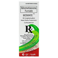 Momate 50mcg Glenmark thuốc xịt mũi được sử dụng để điều trị viêm mũi dị ứng (60 liều)