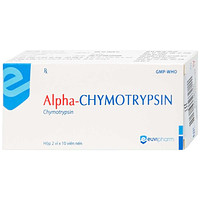 Alpha-Chymotrypsin Euvipharm dạng viên (2 vỉ x 10 viên) được sử dụng để điều trị phù nề sau khi chấn thương, phẫu thuật, hoặc bỏng.