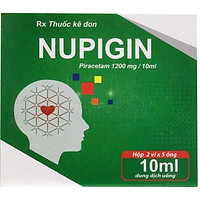 Dung dịch uống Nupigin 1200mg/10ml CPC1HN dùng để điều trị rung giật cơ do vỏ não và thiếu máu não (2 vỉ x 5 ống)