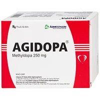Sản phẩm Agidopa 250mg Agimexpharm dùng cho điều trị cao huyết áp (10 vỉ x 10 viên)