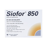 Thuốc Siofor 850 Berlin dùng để điều trị bệnh đái tháo đường típ 2 (4 vỉ x 15 viên)