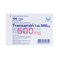 Transamin Tab.500mg của hãng Daiichi, dùng để điều trị bệnh bạch huyết và thiếu máu không tái tạo (đóng gói 10 vỉ x 10 viên)
