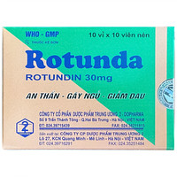 Rotunda 30mg Dopharma dùng để điều trị mất ngủ (hộp 10 vỉ, mỗi vỉ 10 viên)