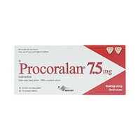 Procoralan 7.5mg Servier dạng 4 vỉ x 14 viên dùng cho việc điều trị đau thắt ngực ổn định.