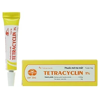 Thuốc mỡ tra mắt Tetracyclin 1% Quapharco dùng để điều trị đau mắt hột và viêm kết mạc (5g)