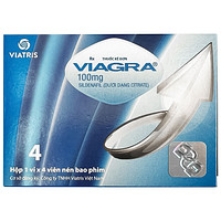 Viagra 100mg Viatris dùng cho điều trị rối loạn cương dương (1 vỉ chứa 4 viên)