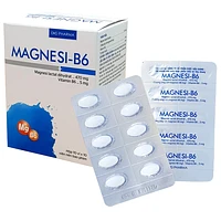 Viên nén Magnesi-B6 DHG Pharma hỗ trợ giảm thiểu triệu chứng thiếu hụt magnesi, buồn nôn, mệt mỏi (10 vỉ x 10 viên)