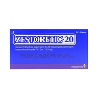 Zestoretic-20 AstraZeneca, thuốc dùng cho điều trị tăng huyết áp nguyên phát (hộp 2 vỉ x 14 viên)