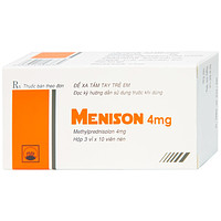 Menison 4mg Pymepharco dùng cho các vấn đề về rối loạn nội tiết, viêm khớp, bệnh collagen (3 vỉ x 10 viên)