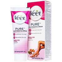 Kem tẩy lông Veet Pure 50g dành cho da, có tác dụng trong khoảng từ 3 đến 6 phút