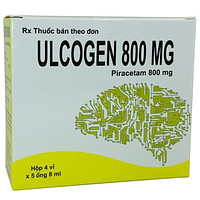 Dung dịch uống Ulcogen 800mg CPC1 dùng trong điều trị rung giật cơ do vỏ não và thiếu máu não (4 vỉ x 5 ống x 8ml)