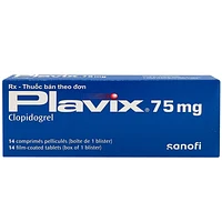 Plavix 75mg Sanofi giúp giảm nguy cơ hình thành huyết khối và cục máu đông (1 vỉ x 14 viên)