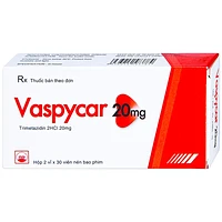 Vaspycar 20mg Pymepharco, thuốc dùng để điều trị đau thắt ngực ổn định (hộp 2 vỉ, mỗi vỉ 30 viên)