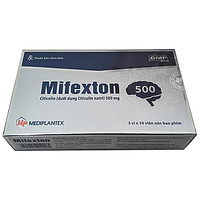 Viên nén Mifexton 500 Mediplantex dùng để chữa trị bệnh não cấp và mạn tính, cũng như điều trị bệnh Parkinson (3 vỉ x 10 viên)