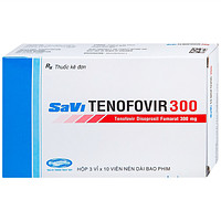 Savi Tenofovir 300 thuốc dùng cho người lớn bị nhiễm HIV-1 (hộp 3 vỉ, mỗi vỉ 10 viên)
