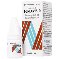 Torexvis 0,3% Gia Nguyễn (5ml) là thuốc nhỏ mắt dùng để phòng ngừa và điều trị viêm cũng như ngăn chặn nhiễm khuẩn.