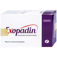 Exopadin 60mg Trường Thọ dạng thuốc dùng cho điều trị viêm mũi dị ứng và mày đay (3 vỉ x 10 viên)
