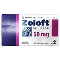 Zoloft Sertraline 50mg Viatris thuốc dùng để chữa trị các triệu chứng của bệnh trầm cảm (3 vỉ x 10 viên)