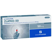 Zlatko-50 DaviPharm, thuốc dành cho điều trị đái tháo đường típ 2 (3 vỉ x 10 viên)